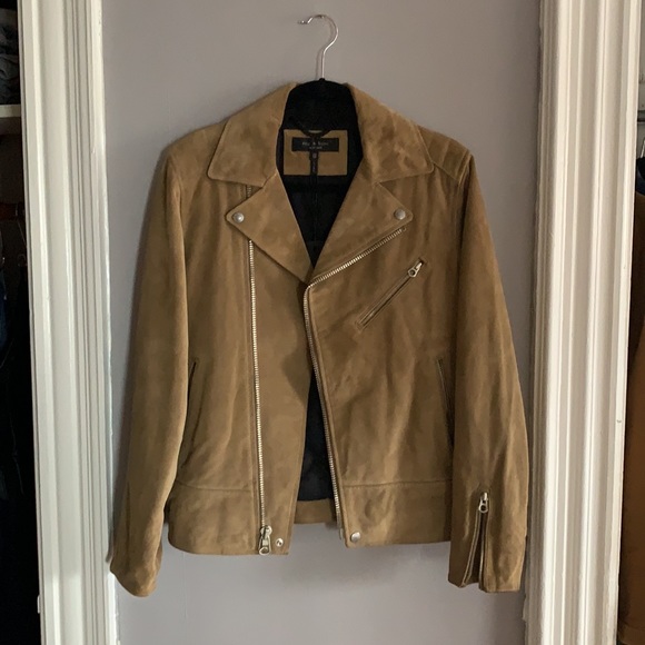 Rag & Bone Suede Moto Jacket - Picture 1 of 10